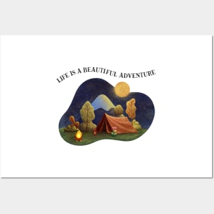 Life Is A Beautiful Adventure love camping Posters and Art